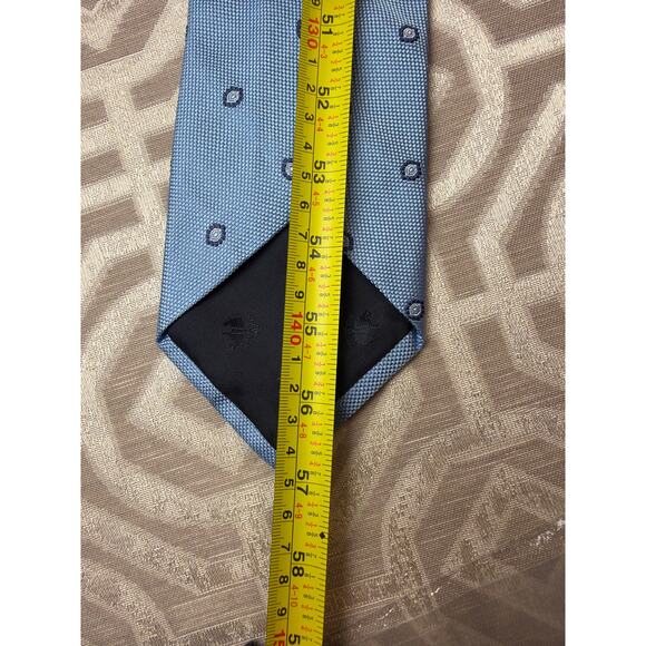 Brooks Brothers 346 Men’s Tie Geometric Blue pure Silk Made in USA Necktie - Picture 7 of 7